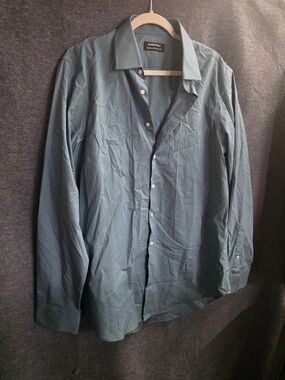 Nordstrom Men’s Teal Micro-Dot Dress Shirt
